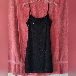 Chic Black Sequin Mini Dress